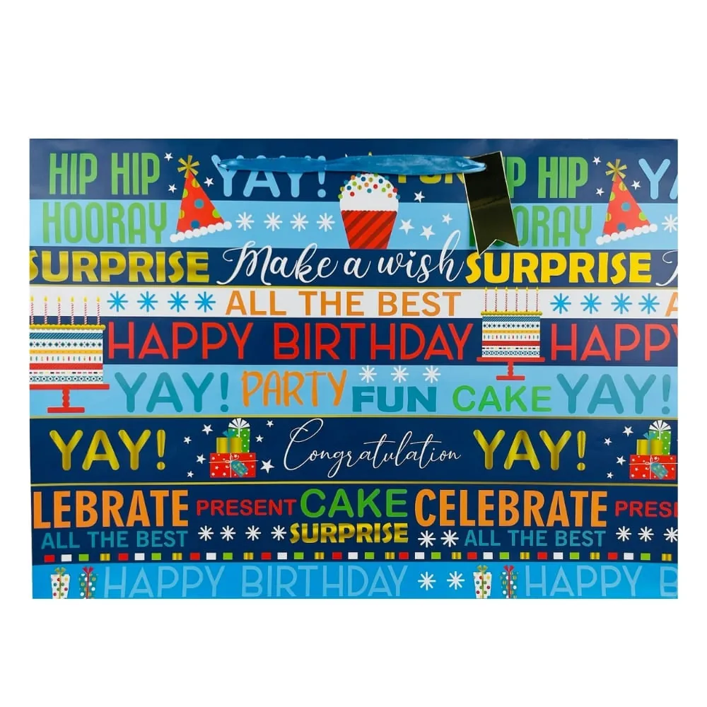 Bolsa De Regalo Happy Birthday  Horizontal