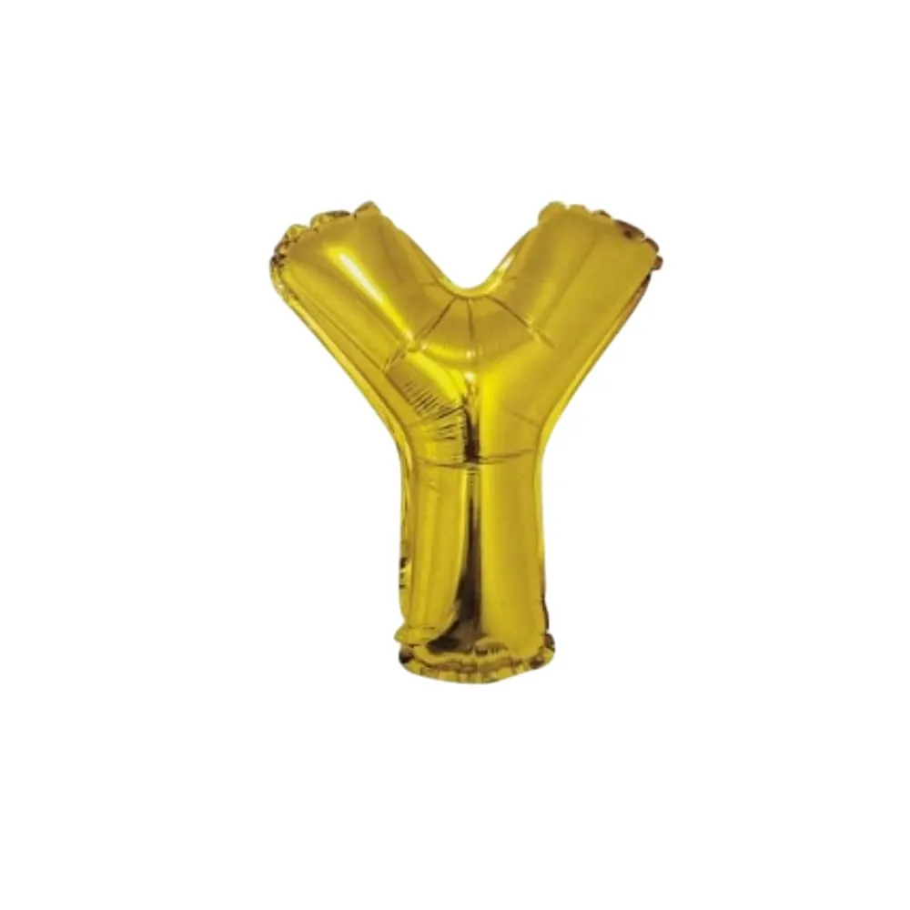 Inflable Dorado Letra Y 40 Cm