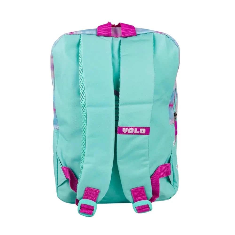 Morral Infantil Azul Con Lonchera Estampado De Corazón