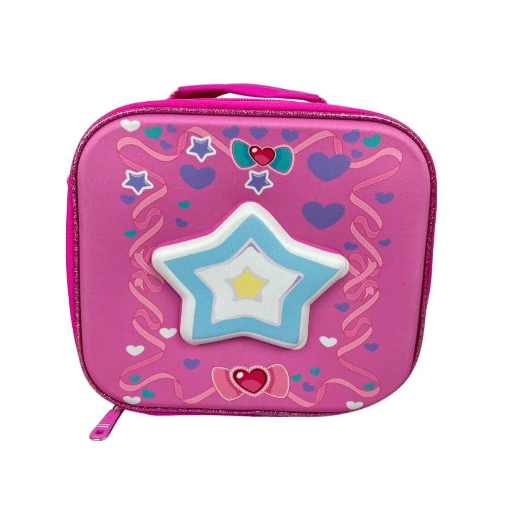 Morral Infantil Rosado Con Lonchera  Estampado De Estrella