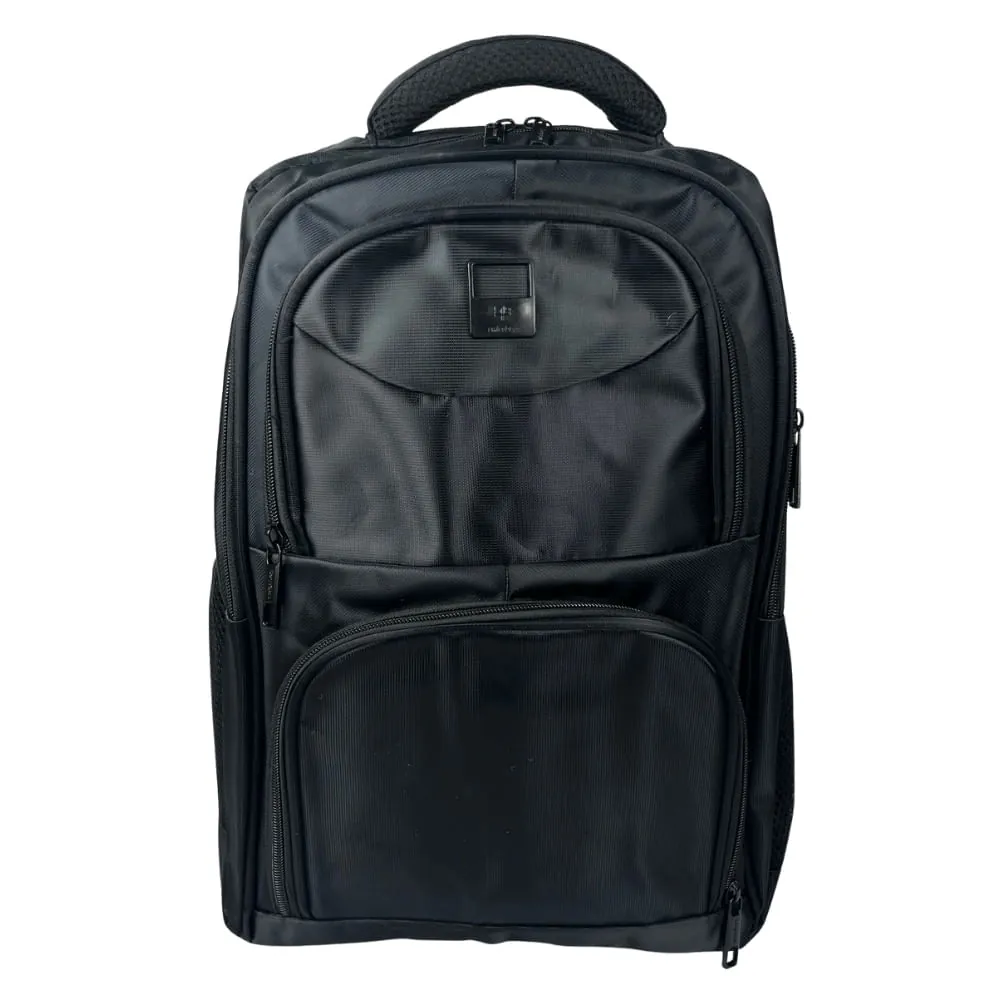 Morral Negro Grande Con 3 Bolsillos