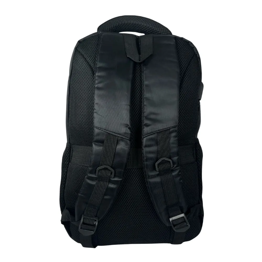 Morral Negro Grande Con 3 Bolsillos