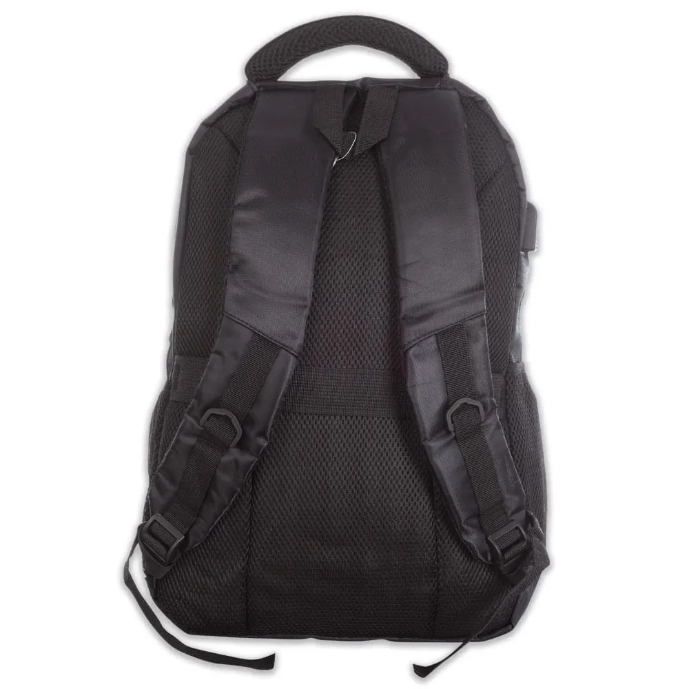 Morral Negro Grande Con 3 Bolsillos