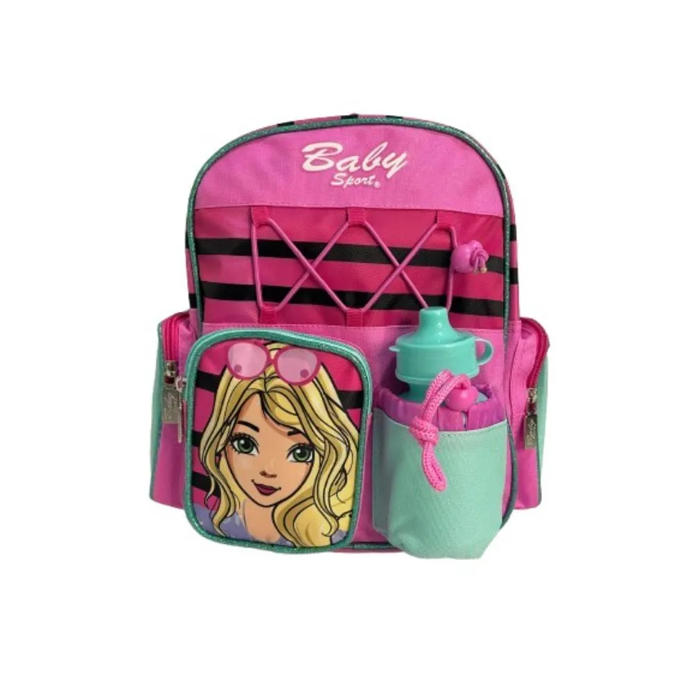 Surtido Maleta Estampada Muñeca Con Botilito