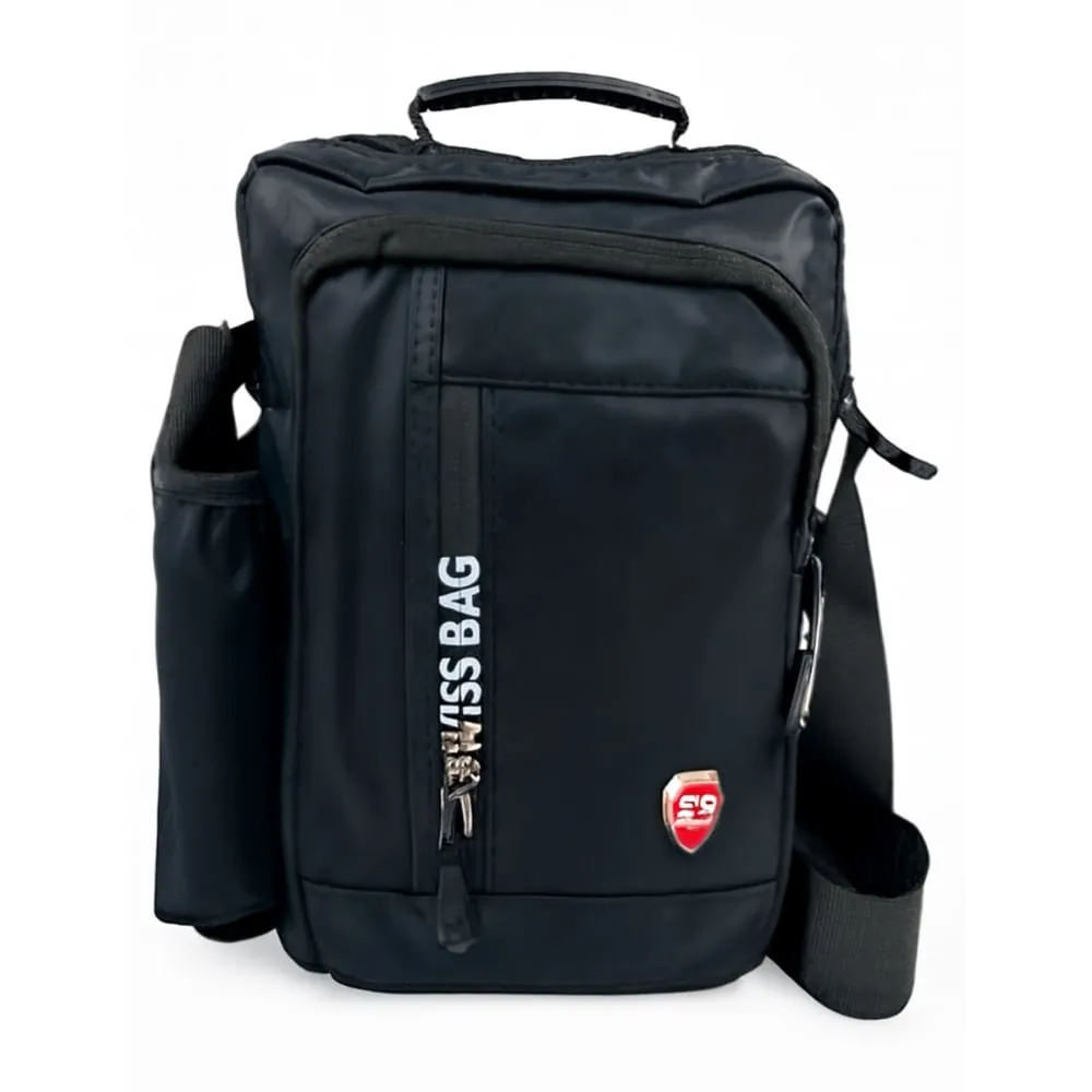 Bolso Manos Libres Unicolor 3 Bolsillos