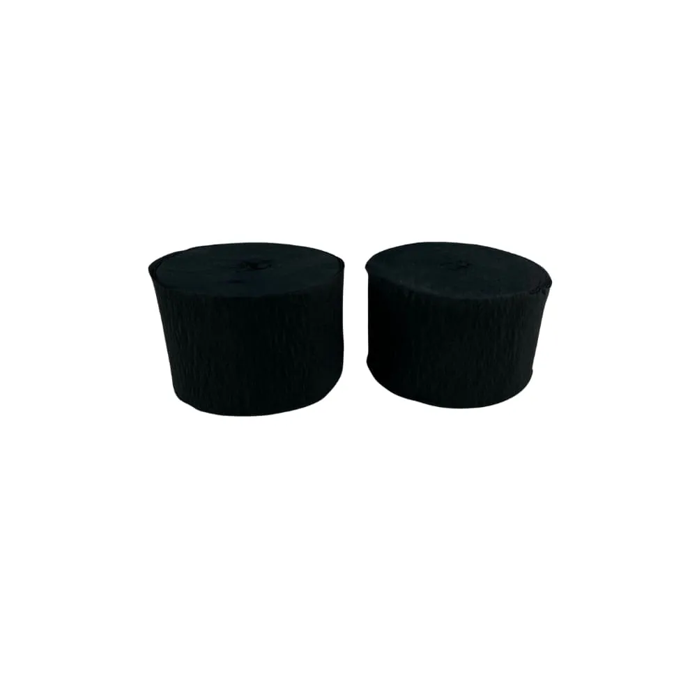 Serpentina Crepe Negra 24 Mts X 4 Cm