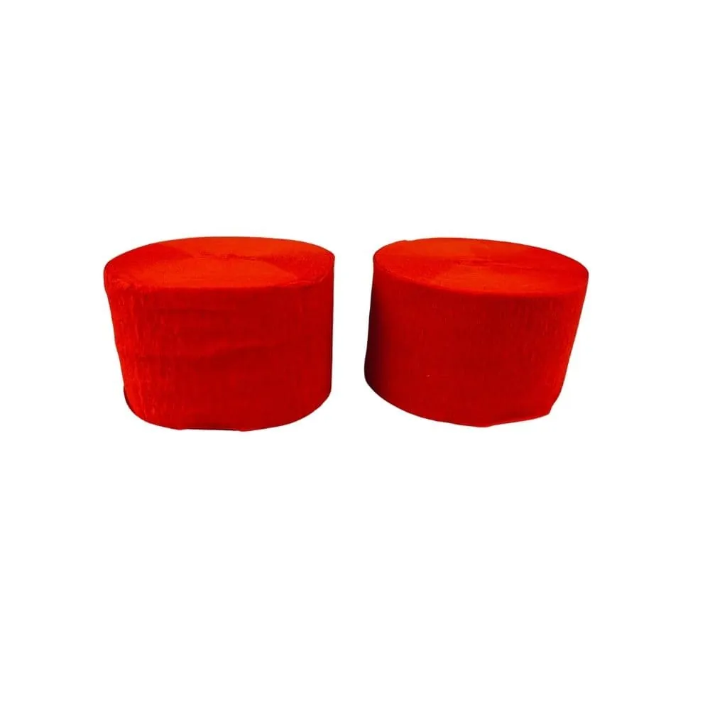 Serpentina Crepe Roja 24 Mts X 4 Cm