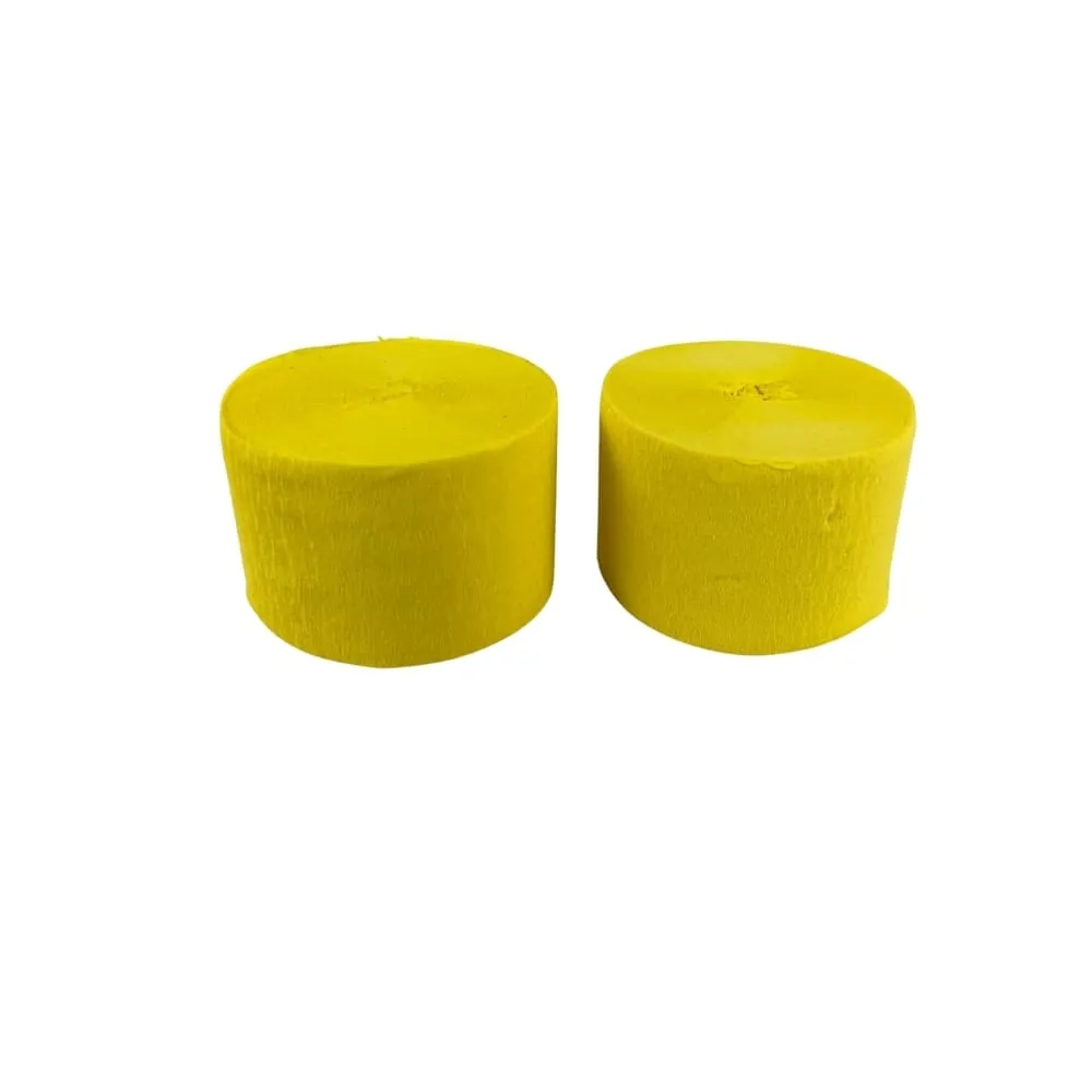 Serpentina Crepe Amarilla 24 Mts X 4 Cm