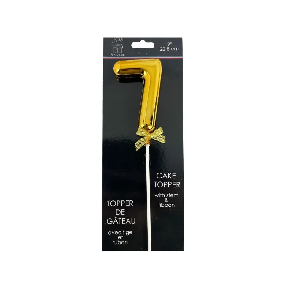 Topper Dorado Número 7 22 Cm