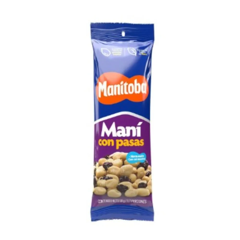 Mani Con Pasas Manitoba 50 Gr