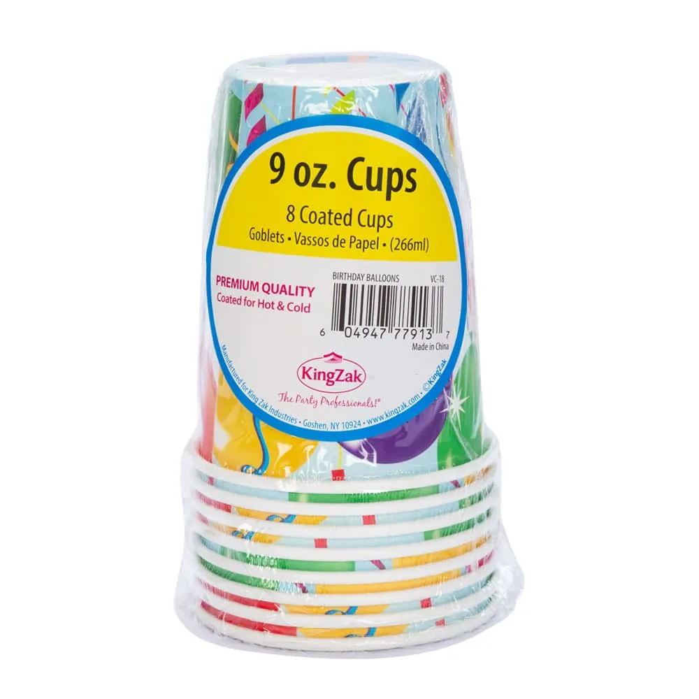 Vaso Globos X8 9 Oz