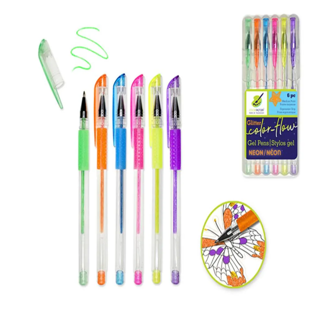 Esfero X6 Gel Glitter Raimbow