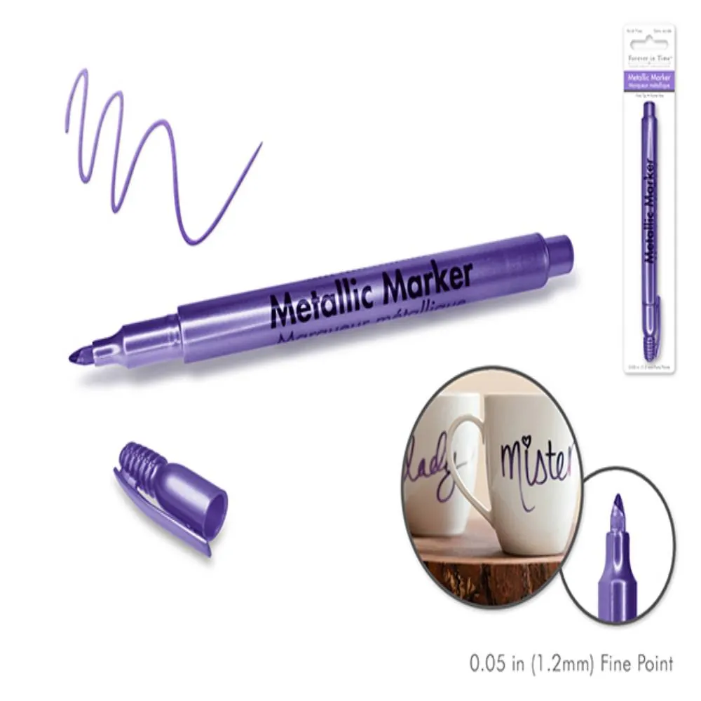 Marcador Morado Metal