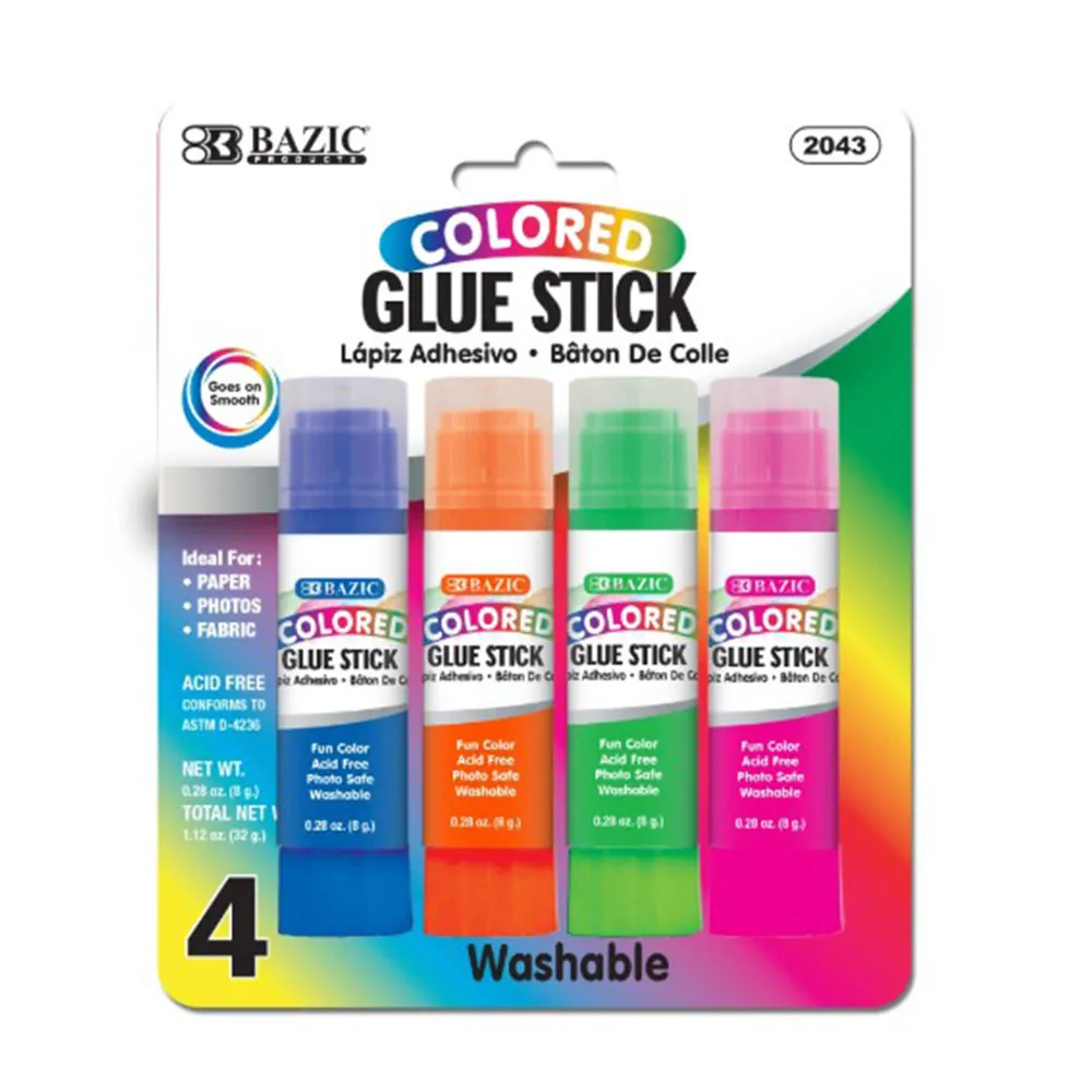 Pegante Colores Barra X 4