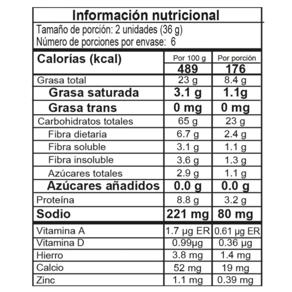 Galletas Kalá Con Avena Almendras Y Chía 216 Gr