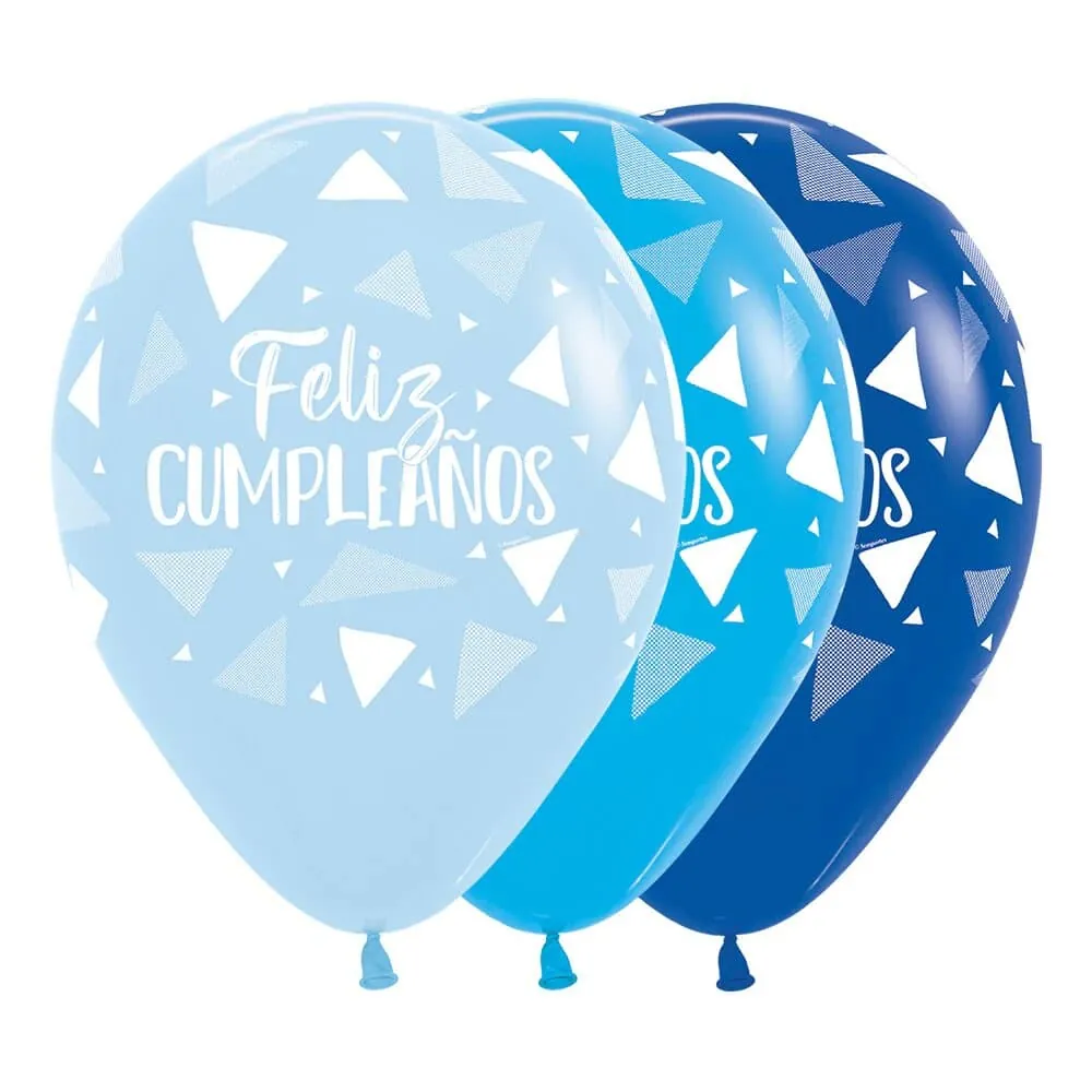 Globo Feliz Cumpleaños Surtido R-12 X 12 Unidades