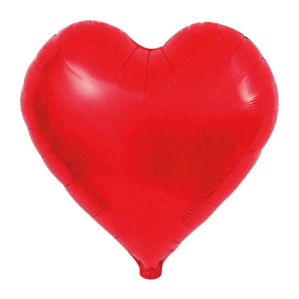 Globo Metalizado Corazón Rojo 45 Cm