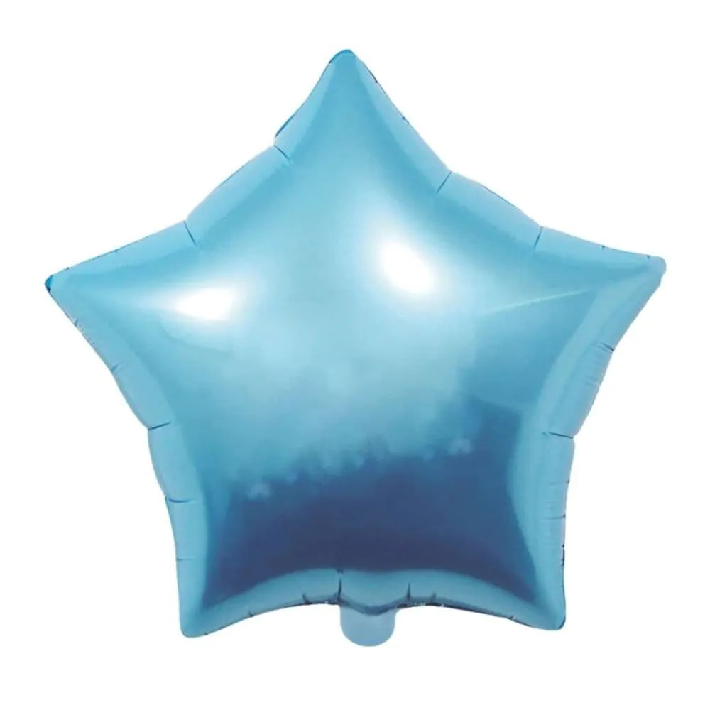 Globo Metalizado Estrella Azul 45 Cm