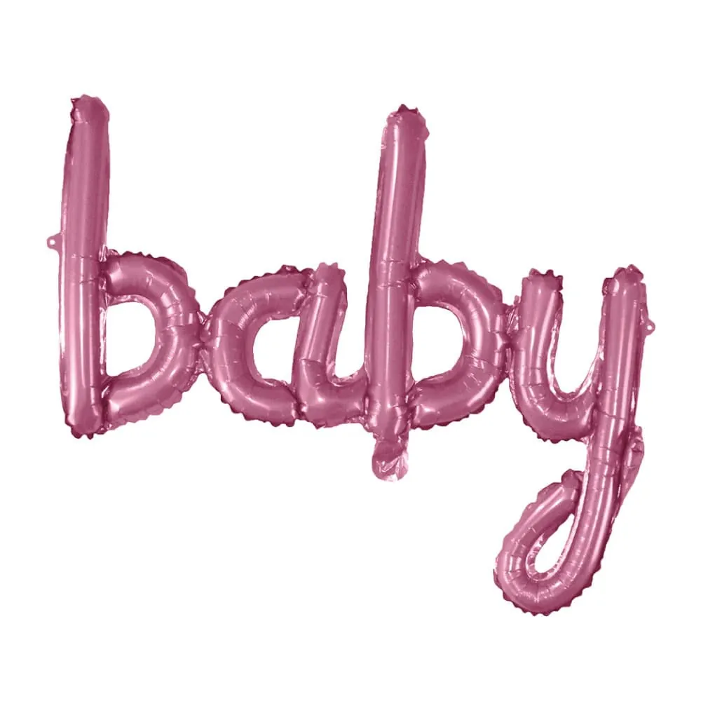 Globo Metalizado Baby Rosado 40 Cm