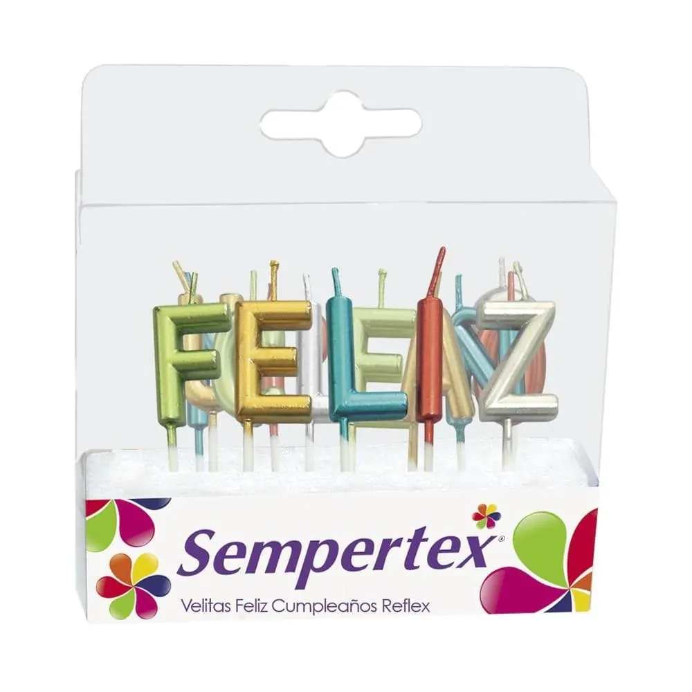 Vela Letras Feliz Cumpleaños Metalizada