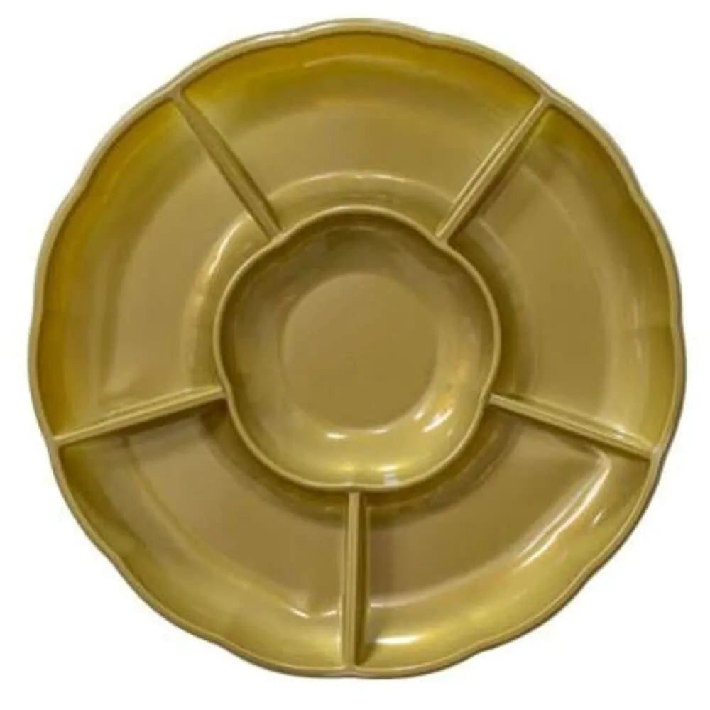 Bandeja Circular Divisiones Deluxe Oxo Dorada X2