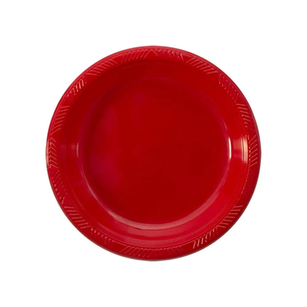 Plato Deluxe Oxo Pequeño Rojo X10
