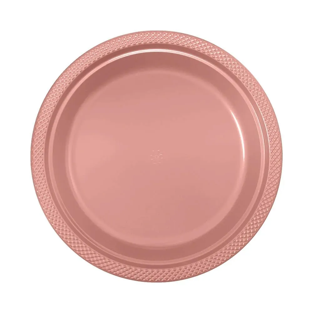 Plato Deluxe Oxo Grande Dorado Rosa X10
