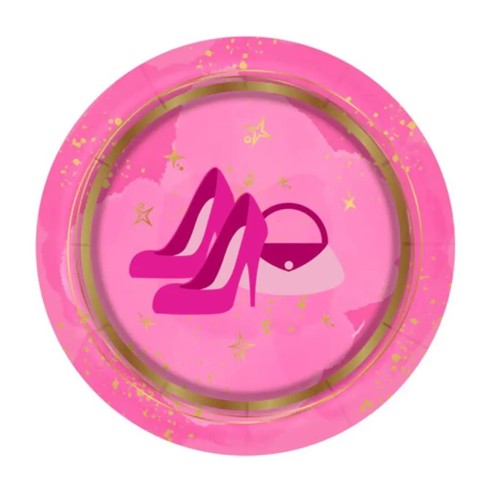 Plato Metalizado Fashion Girl X8