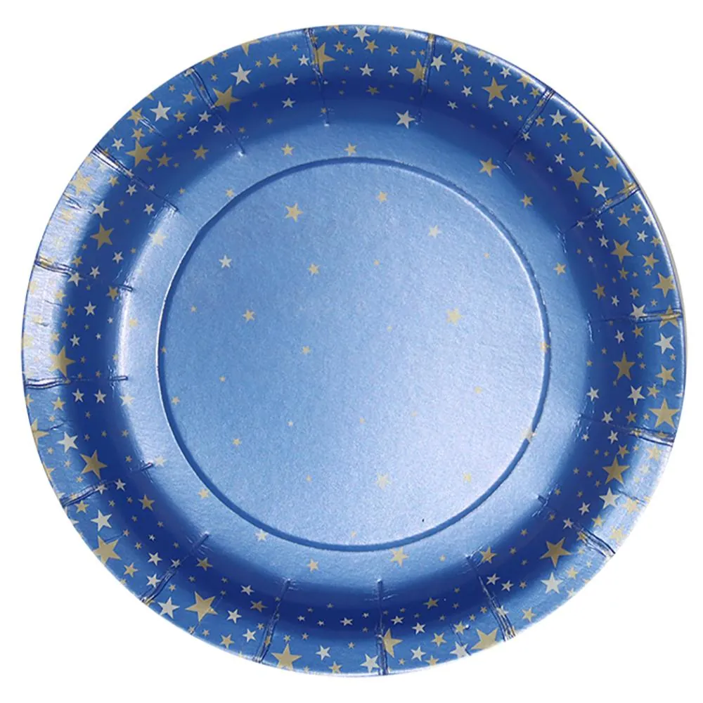 Plato X10 15 Cm Azul Estrellas