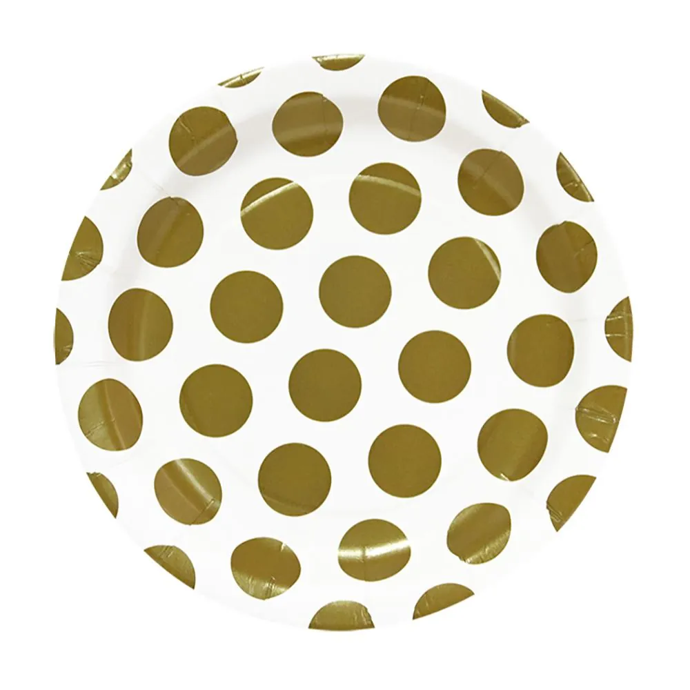 Plato X10 15 Cm Polka Dorado