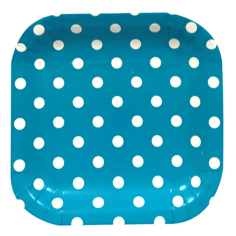 Plato X8 17 Cm Polka Turqueza