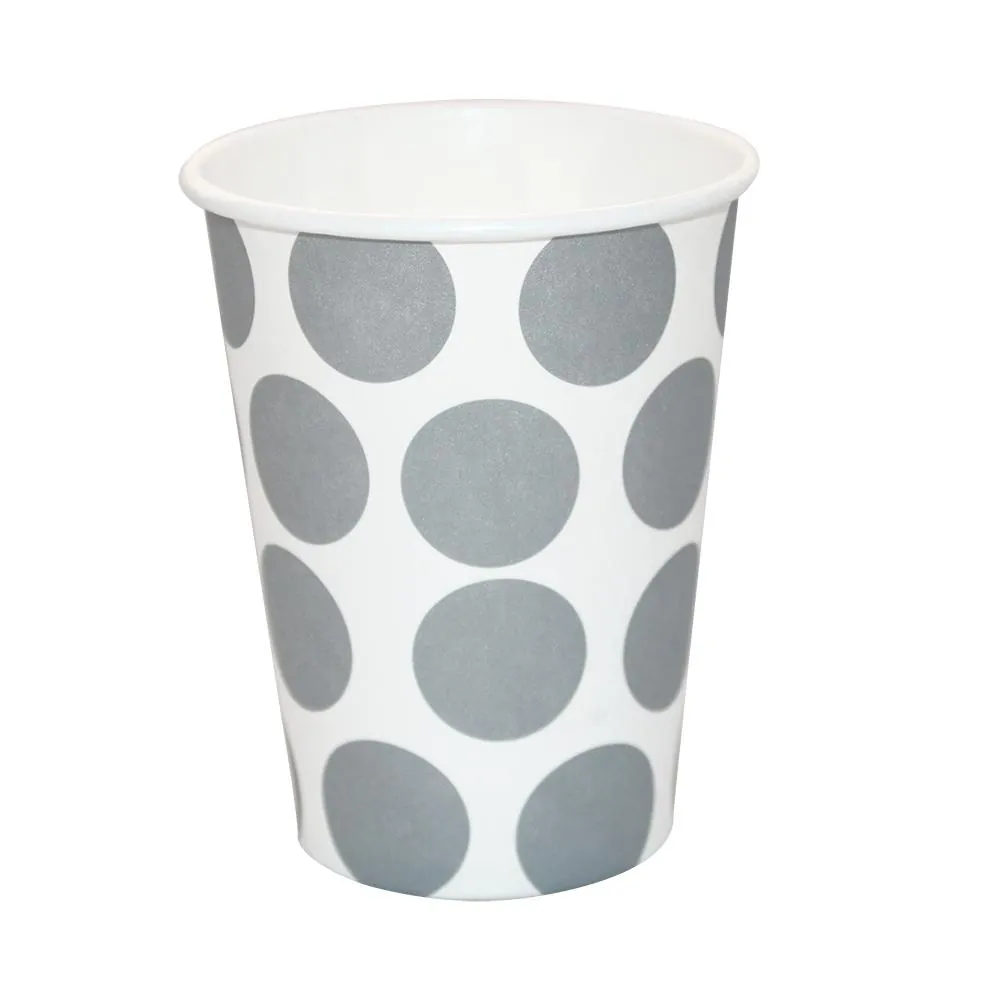 Vaso X8 9 Oz Polka Plateado