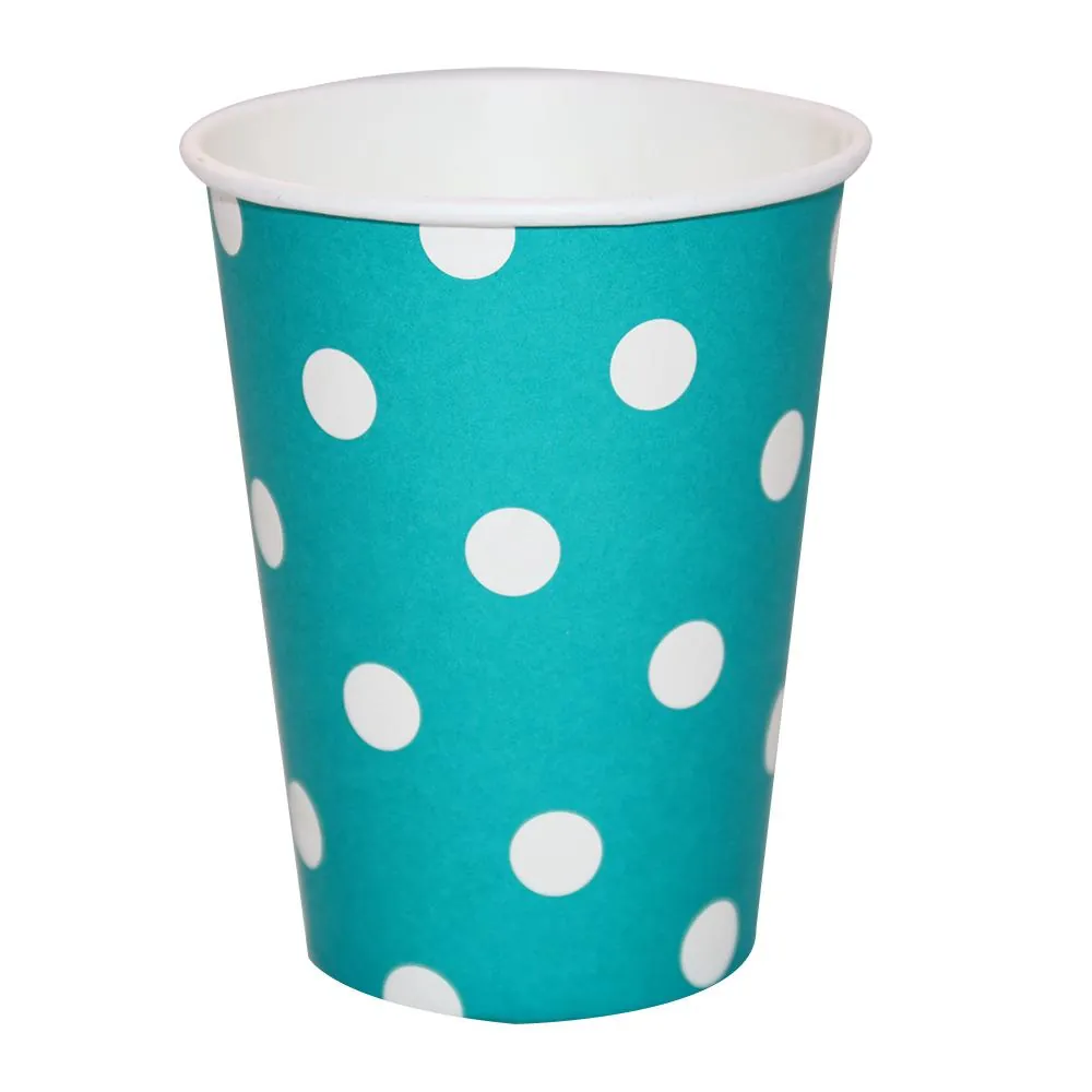 Vaso X8 9 Oz Polka Turqueza