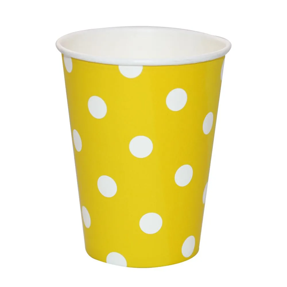 Vaso X8 9 Oz Polka Amarillo