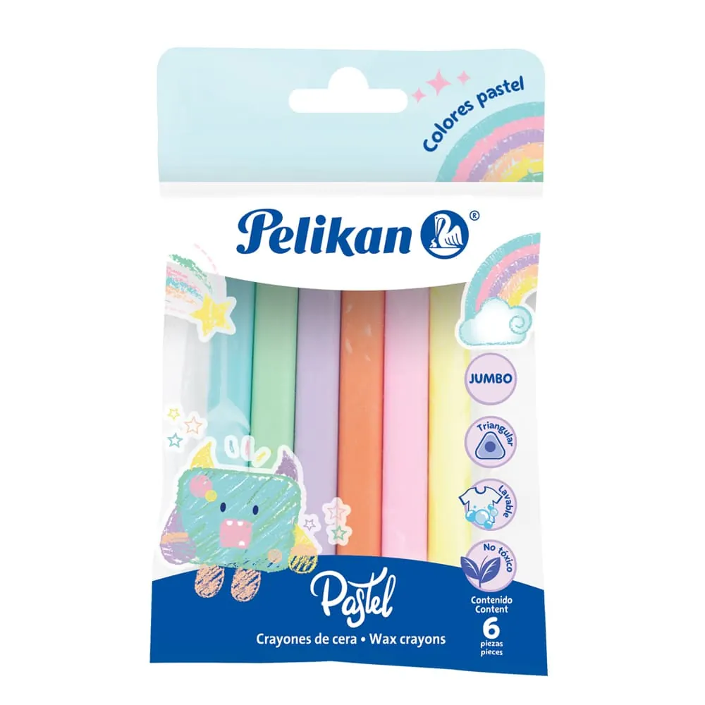 Pelicrayones Jumbo Pastel X6