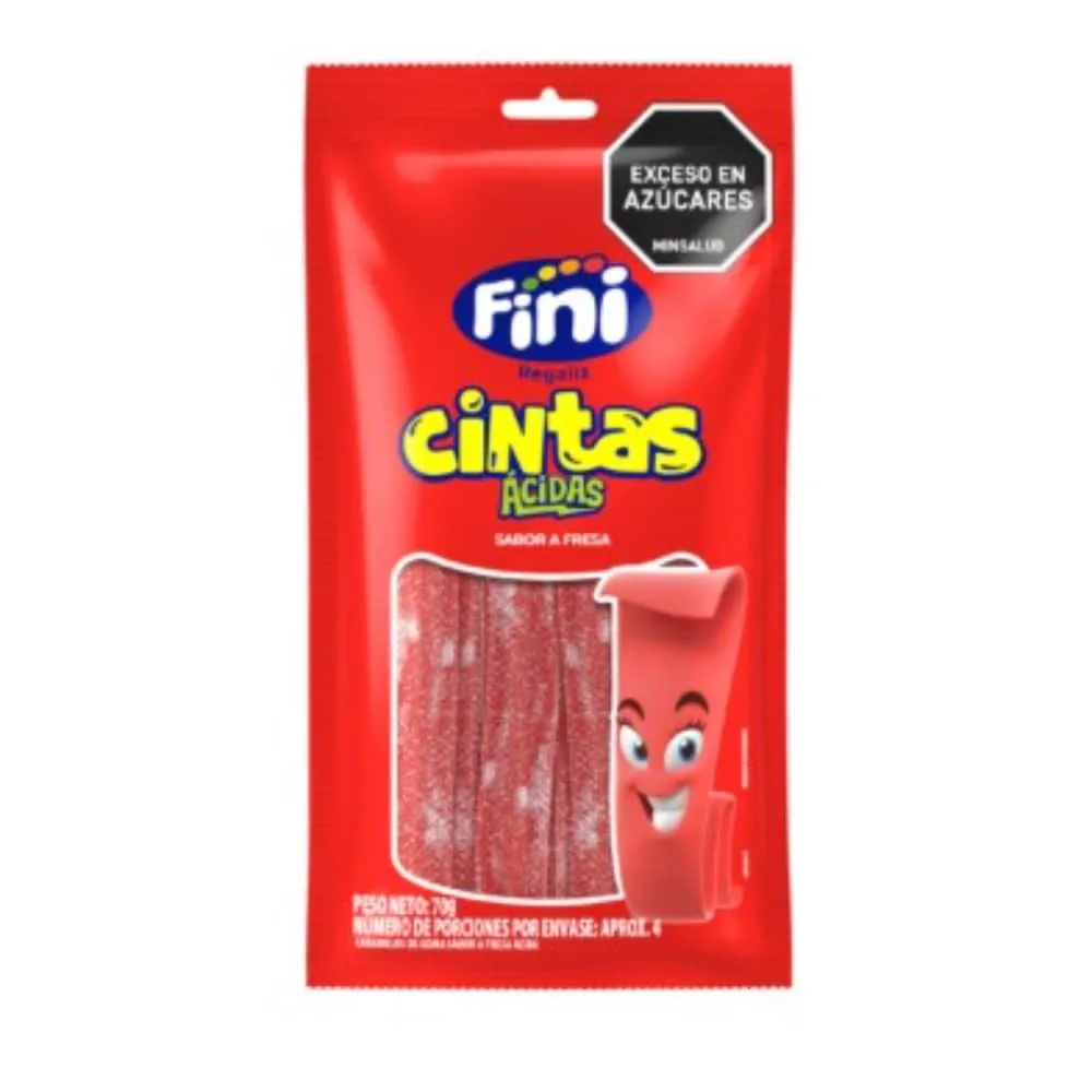 Dulce Cinta Fini Fresa Acida Paquete 70 Gr