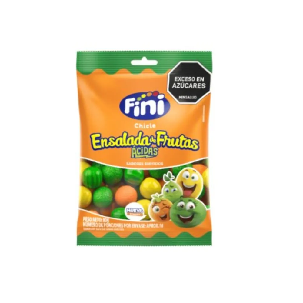 Gomas Fini Chicle Frutas 80 Gr