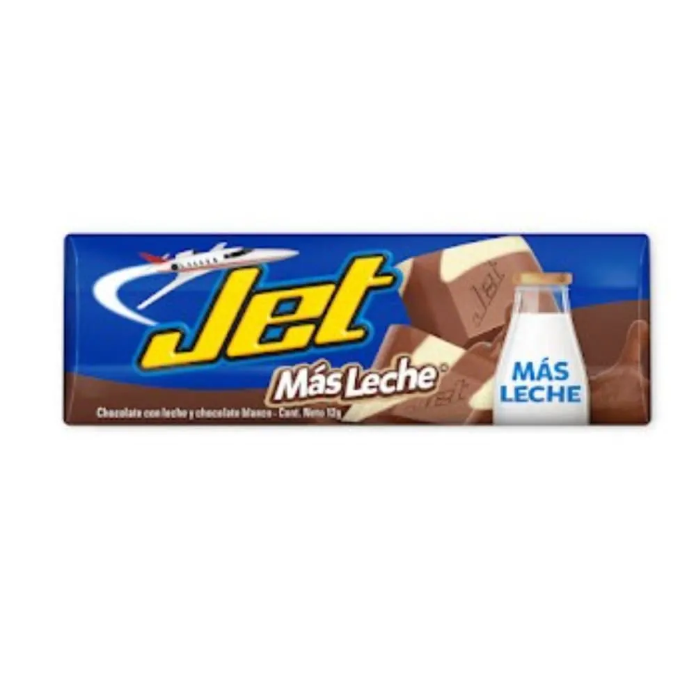 Chocolatina Jet Con Leche Y Calcio 12 Gr