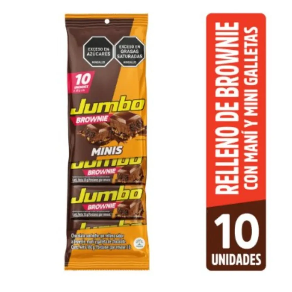Chocolatina Jumbo Rellena De Brownie  Maní Y Galletas 180 Gr