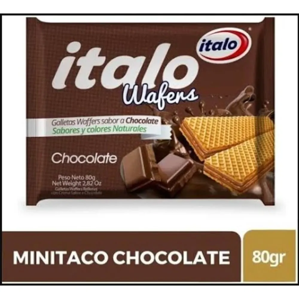 Galletas Italo Wafer Sabor Chocolate 80 Gr