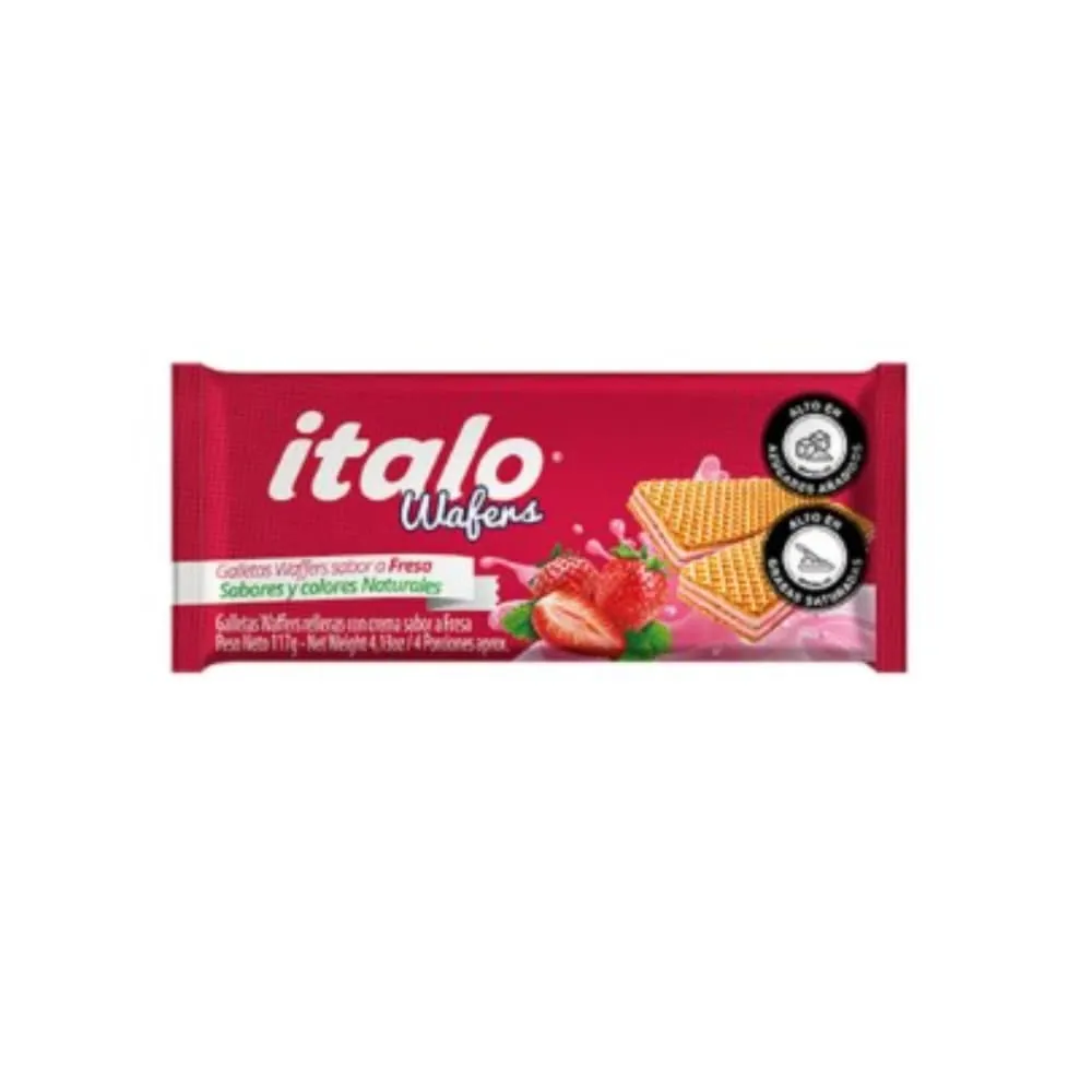 Galletas Italo Wafer Sabor Fresa 117 Gr