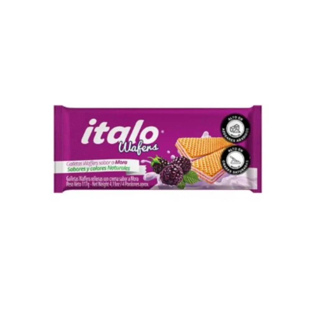 Galletas Italo Wafer Sabor Mora 117 Gr