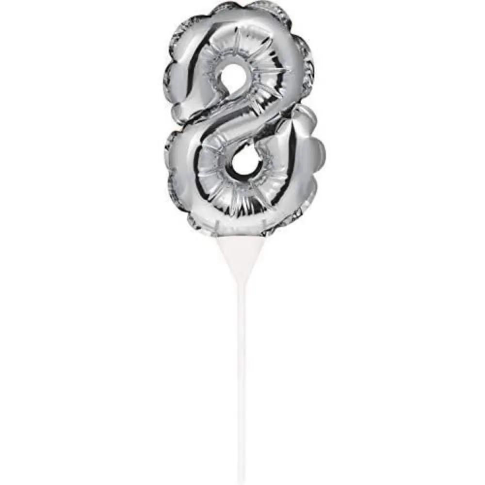 Globo Número 8 Plateado.