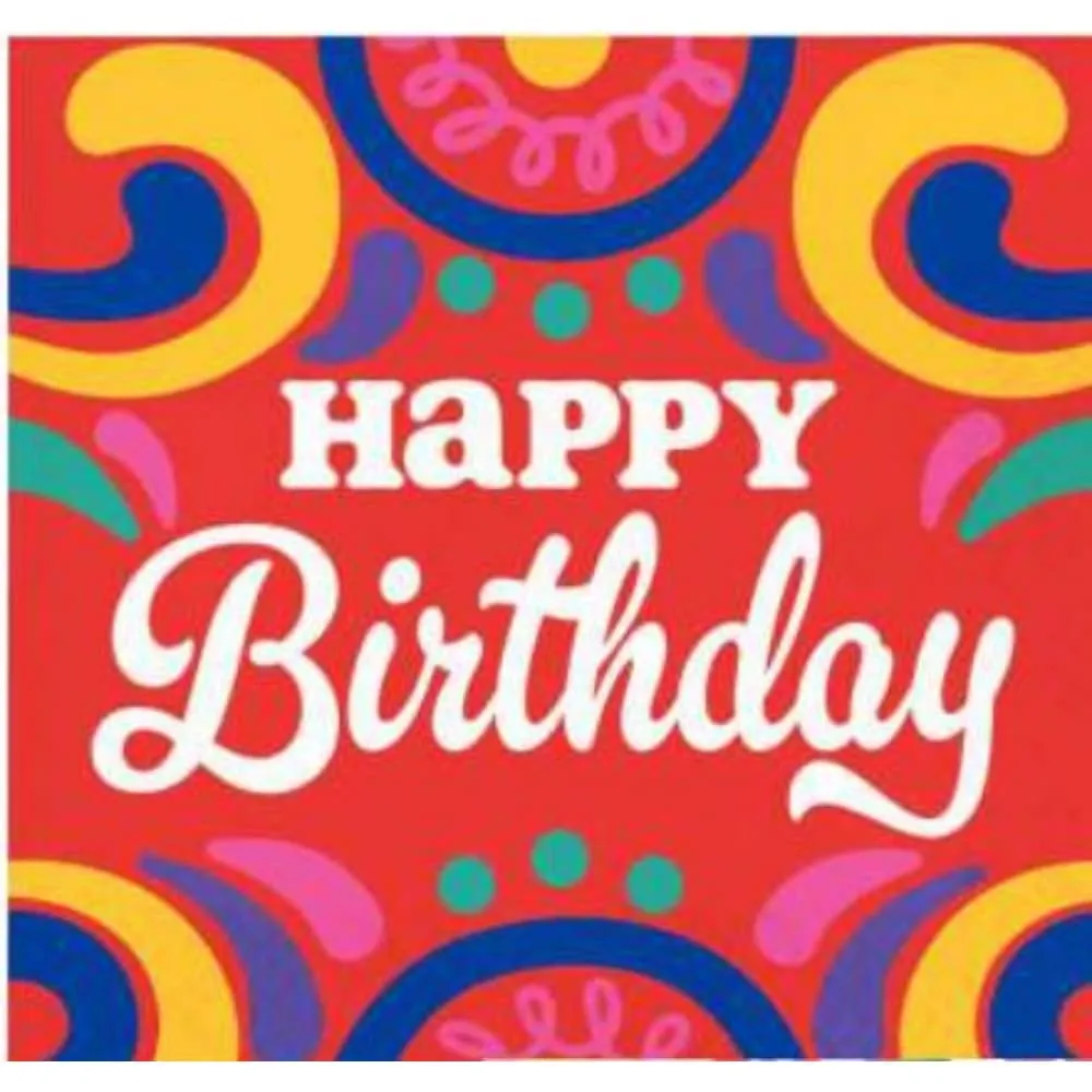 Servilleta Arte Happy Birthday X16