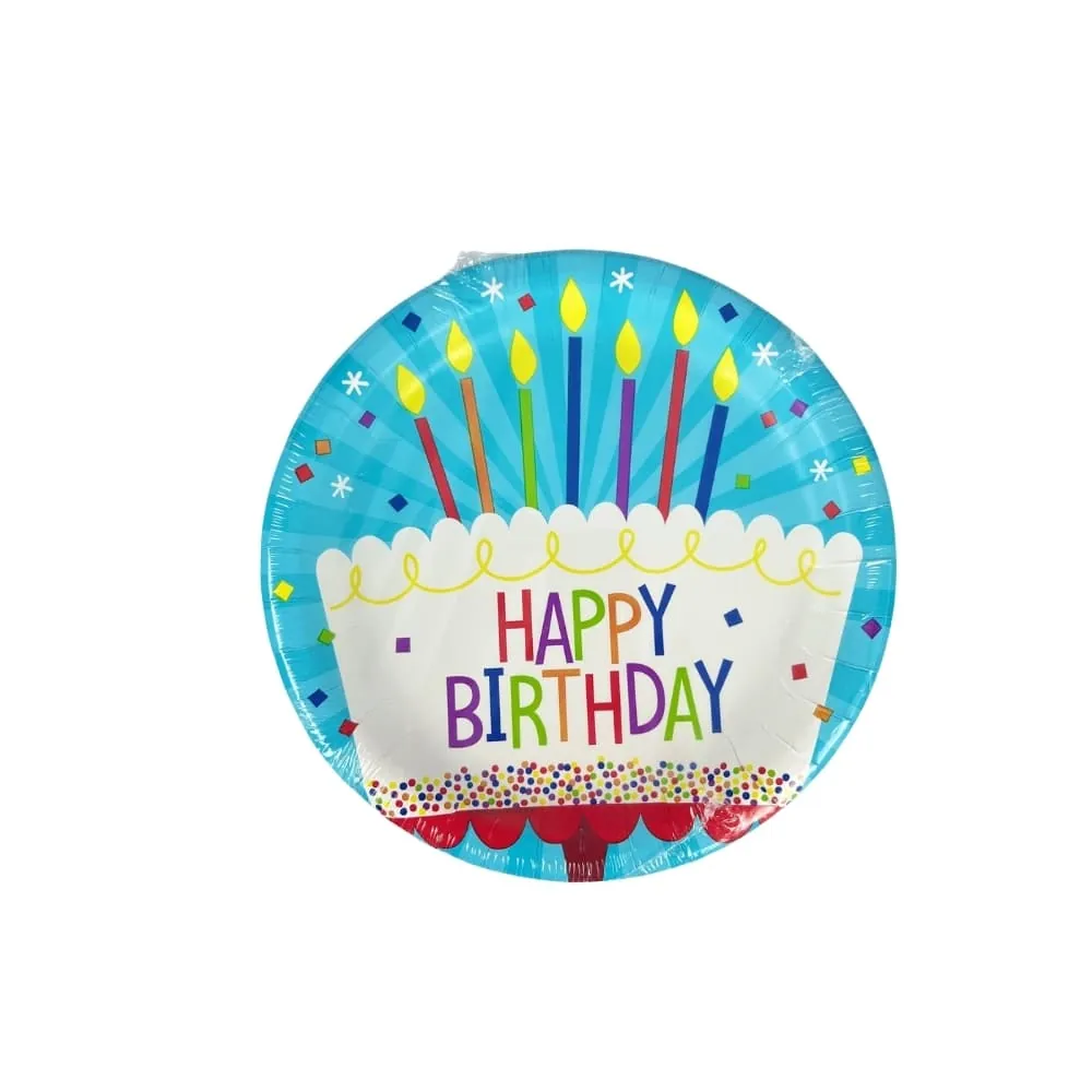 Platos Happy Birthday X8 22 Cm