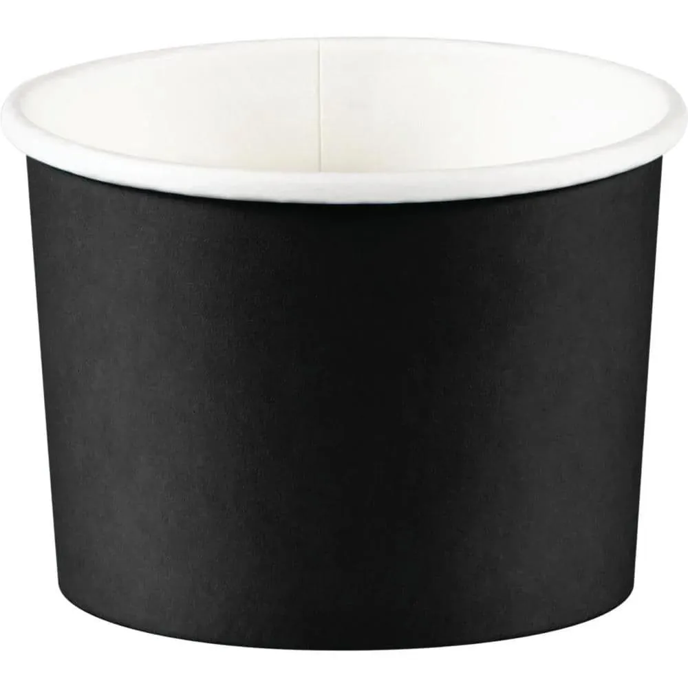 Vaso Para Helado Negro 9 Onzas X8