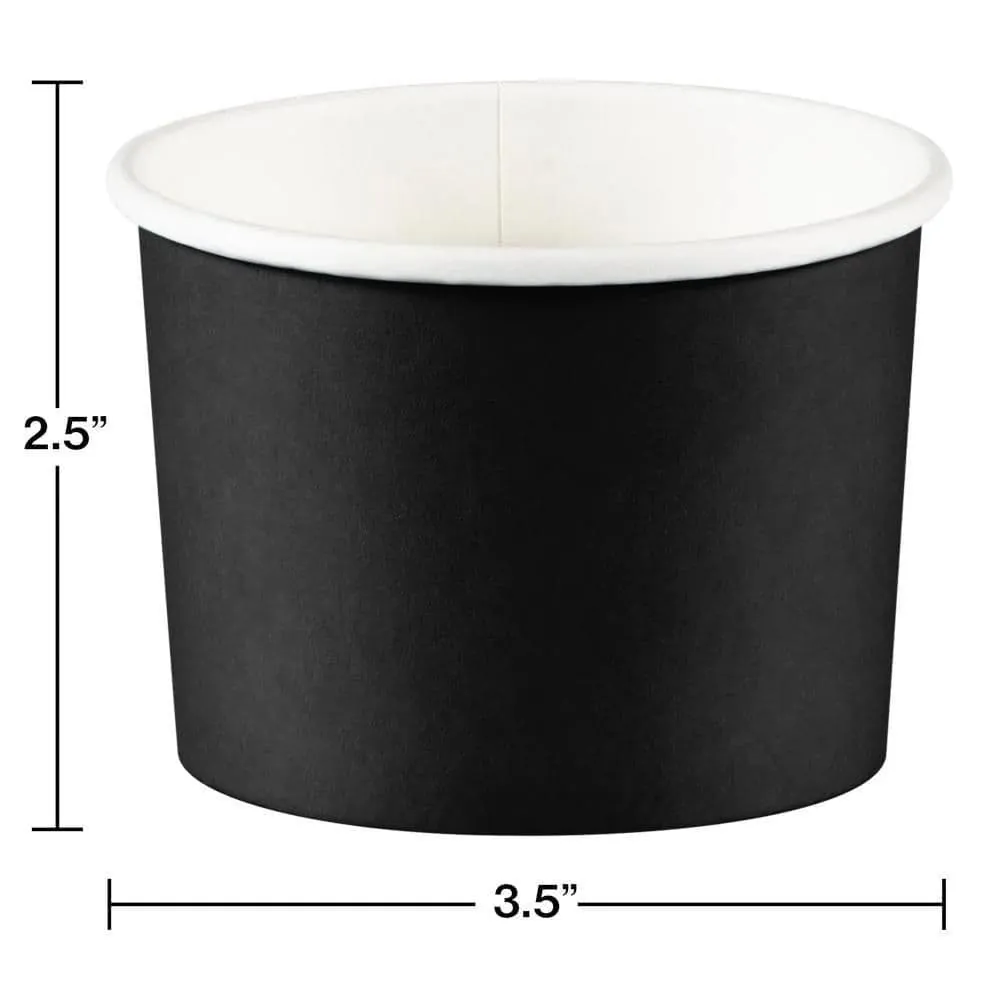 Vaso Para Helado Negro 9 Onzas X8