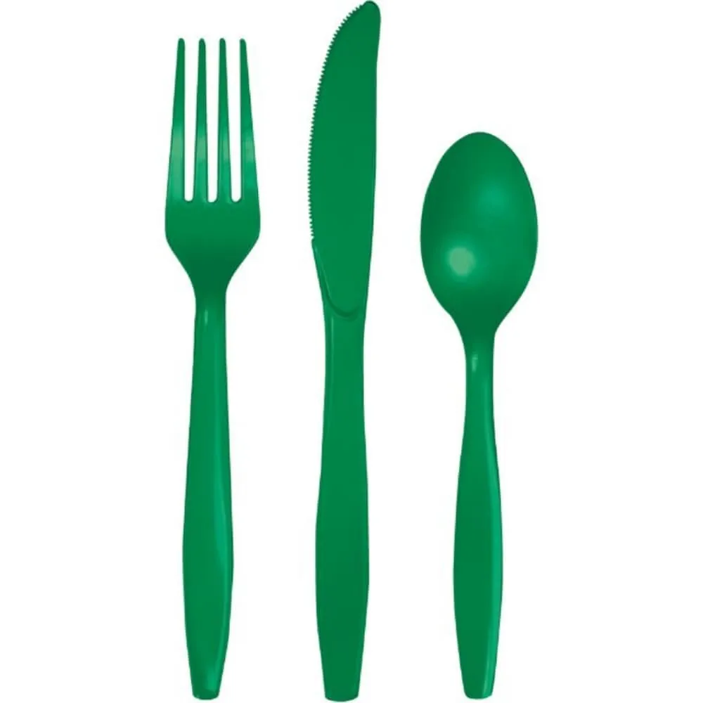 Set Cubiertos Verde X24