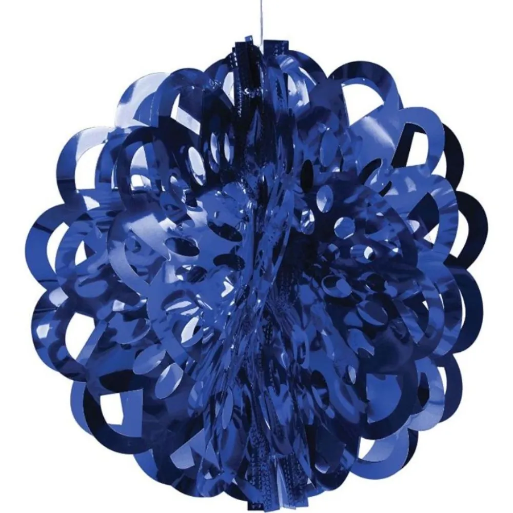 Festón Azul Diseño Circular En Flor