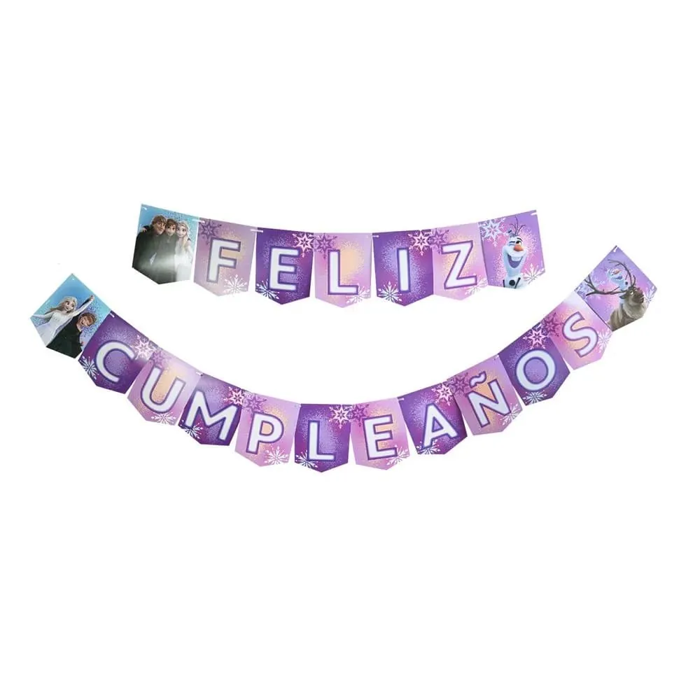 Letrero Feliz Cumpleaños Frozen